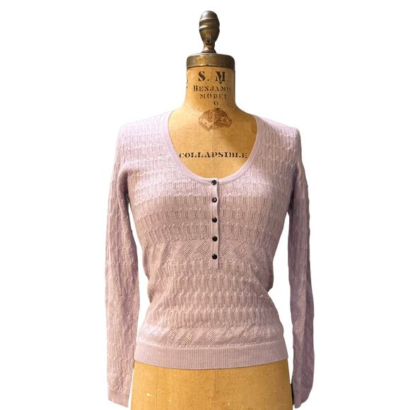Eric Bompard Lilac Textured Cashmere Sweater NWT French Luxury - Picture 1 of 7